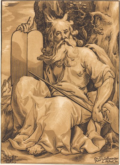 Moses with the Tablets of Law by Ludwig Büsinck after Georges Lallemand