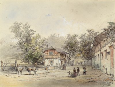 The Dairy in Vorderbrühl near Vienna by Ludwig Czerny