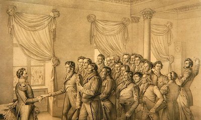Kassel Deputation to Elector William II by Ludwig Emil Grimm