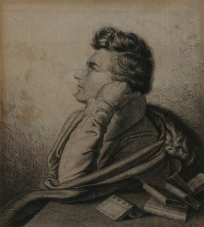Portrait of the Poet Heinrich Heine by Ludwig Emil Grimm