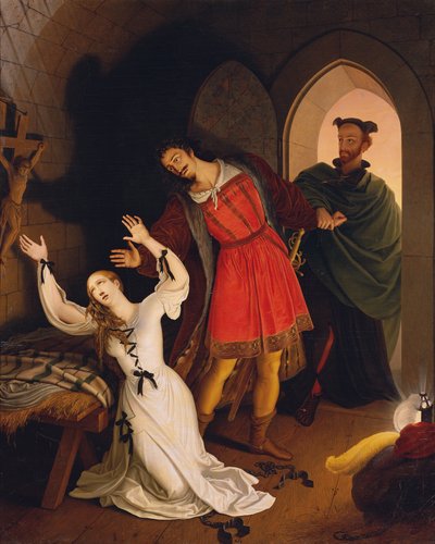 Faust and Gretchen in Prison by Ludwig Ferdinand Schnorr von Carolsfeld