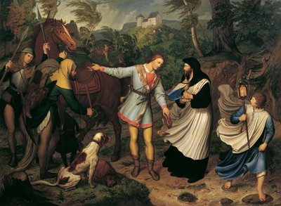 Rudolf of Habsburg and the Priest by Ludwig Ferdinand Schnorr von Carolsfeld