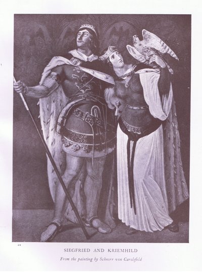 Siegfried and Kriemhild by Ludwig Ferdinand Schnorr von Carolsfeld