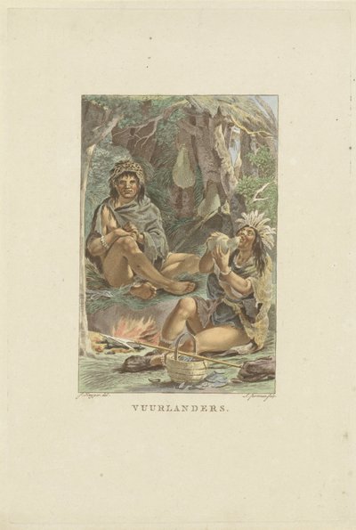 Inhabitants of Tierra del Fuego by Ludwig Gottlieb Portman