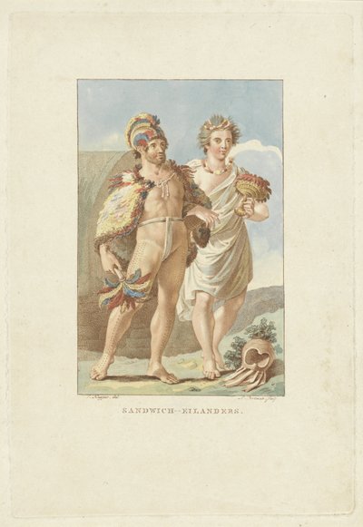Inhabitants of the Sandwich Islands (Hawaii) by Ludwig Gottlieb Portman