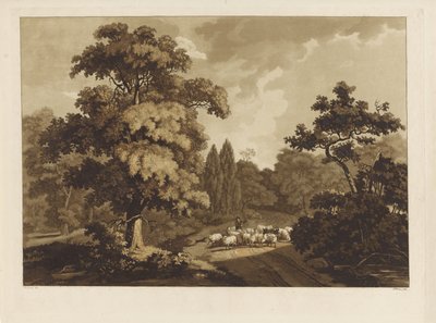 Landscape with Shepherd by Ludwig Gottlieb Portman