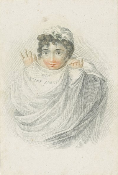 Female Figure in Drapery (Five Senses Represented by Female Figures) (series title) (Die Funf Sinne) (series title on object) by Ludwig Gottlieb Portman