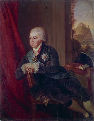 Portrait of the Vice-Chancellor Prince Alexander Kurakin, 1801 by Ludwig Guttenbrunn