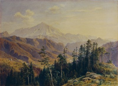 The Schneeberg in Lower Austria Seen from Gutenstein by Ludwig Halauska