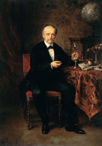 Portrait of Hermann Ludwig Ferdinand von Helmholtz by Ludwig Knaus