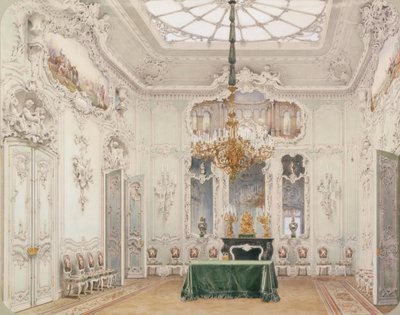 Interiors of the Winter Palace: The Green Dining Room by Ludwig Premazzi