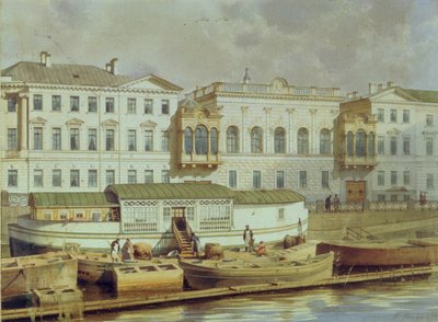Naryshkin Palace on the Fontanka River by Ludwig Premazzi