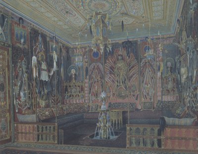 The Asiatic Turkish Room in the Great Palais in Tsarskoye Selo by Ludwig Premazzi