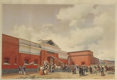 The Kronstadt Sea Fortress The Saint Petersburg Gates, 1850 by Ludwig Premazzi