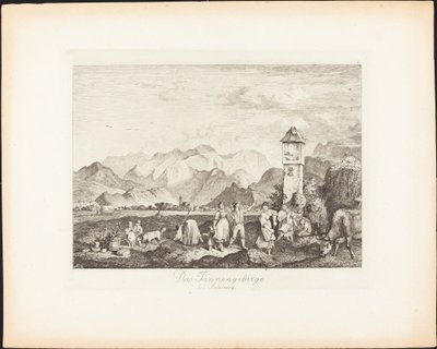 The Tännnengebirge near Salzburg by Ludwig Richter