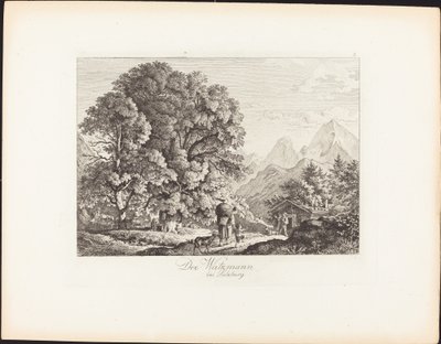 The Watzmann near Salzburg by Ludwig Richter