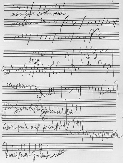 Handwritten Musical Score by Ludwig van Beethoven