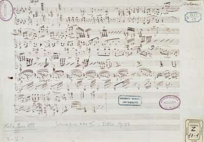 Page of Musical Score of 