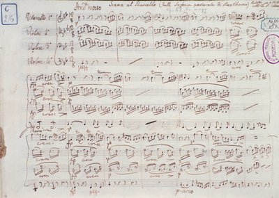 Page of the sheet music for Symphony no 6 in F major, opus 68, by Ludwig van Beethoven by Ludwig van Beethoven