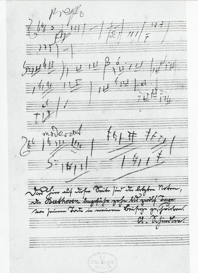 The Last Page of Music Written by the German Composer Ludwig van Beethoven by Ludwig van Beethoven