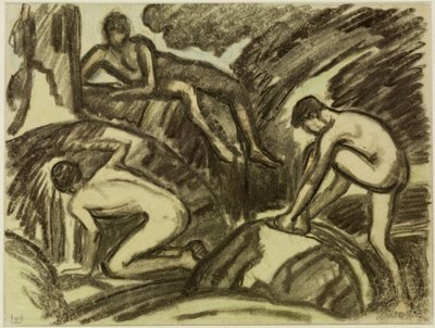 At the Rock Spring by Ludwig von Hofmann