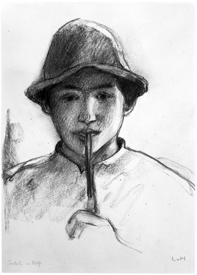 Young Man with Pipe by Ludwig von Hofmann