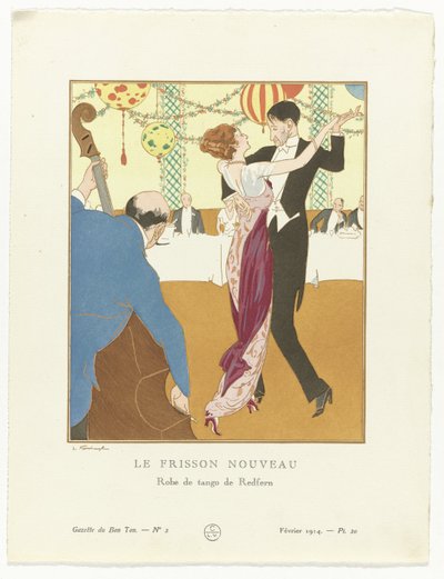 Gazette du Bon Ton. Art – Modes & Frivolities: Evening Attire / The New Thrill: Tango Dress by Redfern by Ludwik Strimpl