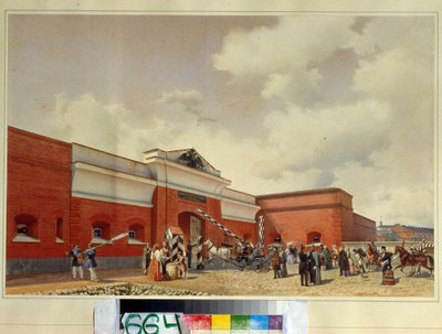 The Kronstadt Sea Fortress. The Saint Petersburg Gate by Luigi Premazzi