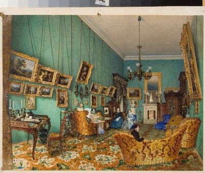 Interior of a Salon by Luigi Premazzi