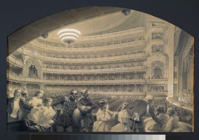 The Auditorium of the Imperial Bolshoi Kamenny Theatre, Saint Petersburg by Luigi Premazzi
