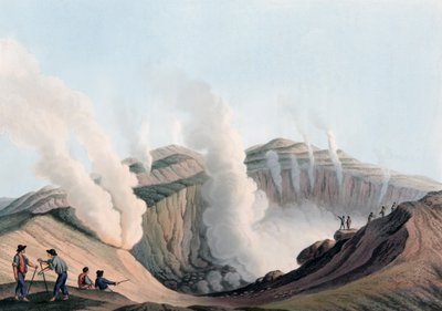 Crater on Vulcano Island in the Tyrrhenian Sea, Italy by Luigi (after) Mayer