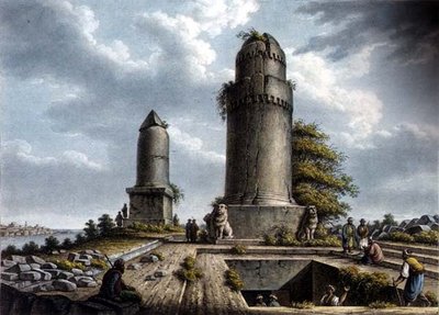 Monuments near Tortosa, pub. by William Watts by Luigi (after) Mayer