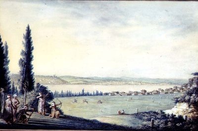 View of the town of Cospoli and its suburbs, up to the mosque of Eyup presa dall