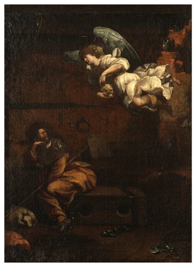 North Transept, Altar of San Rocco, Announcement of death in prison by Luigi Miradori