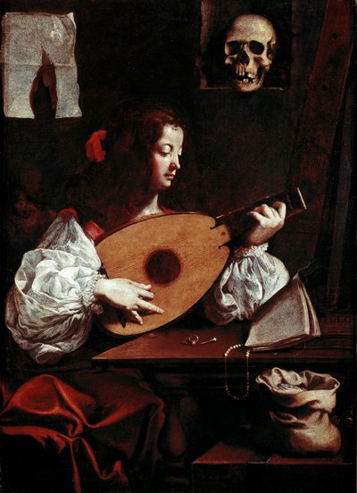 The Lute Player (vanitas) by Luigi Miradori