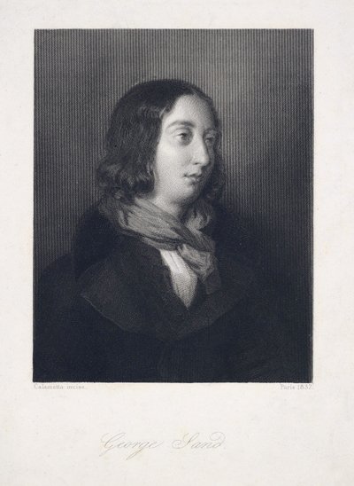Portrait of George Sand, pub. 1837 by Luigi Calamatta