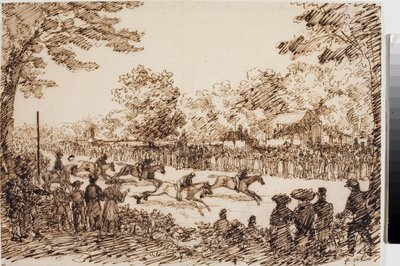 Horse Racing (probably the feast of San Giovanni a Florence) by Luigi Garibbo