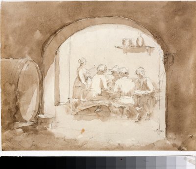 Interior of an inn by Luigi Garibbo