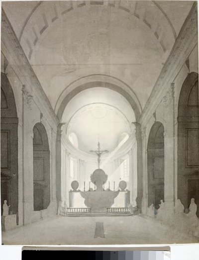 Interior View of a Church by Luigi Garibbo