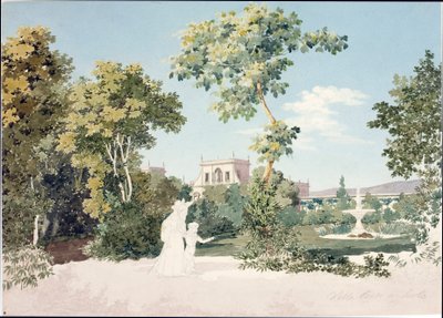 View of Villa Corsi a Sesto Fiorentino near Florence by Luigi Garibbo