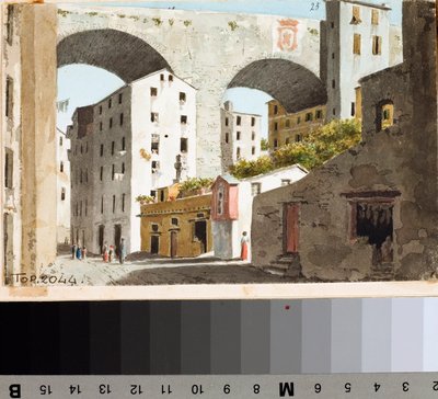 View of the Bridge Carignano in Genoa by Luigi Garibbo