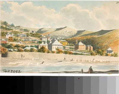 View over Marassi hill with bell tower of Santa Margherita church near Genoa by Luigi Garibbo