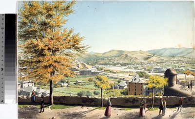 View over the city of Genoa from Santa Chiara walls by Luigi Garibbo