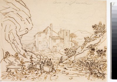 Workers in a Quarry in Fiesole, Near Florence by Luigi Garibbo