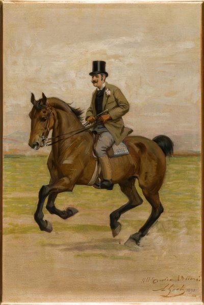Vittorio Matteo Corcos on Horseback by Luigi Gioli
