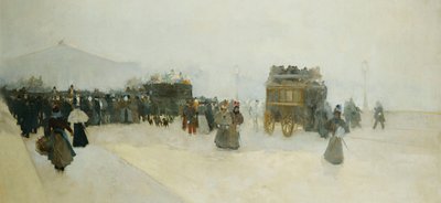 Place de la Concorde and the Palais Bourbon by Luigi Loir