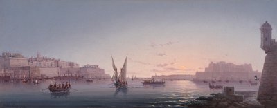 Grand Harbour, Malta, from Corrodino by Luigi Maria Galea