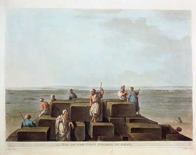 Top of First Pyramid of Giza, Engraving from "Views" of Luigi Mayer by Luigi Mayer