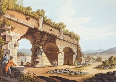 European Travellers in Front of the Temple of Diana in Ephesus by Luigi Mayer
