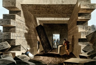 Inside the Temple of Jupiter Ammon, Libya. In Views in the Ottoman Dominions, in Europe, in Asia, and Some of the Mediterranean Islands from the Original Drawings Taken by Luigi Mayer, London 1810 by Luigi Mayer